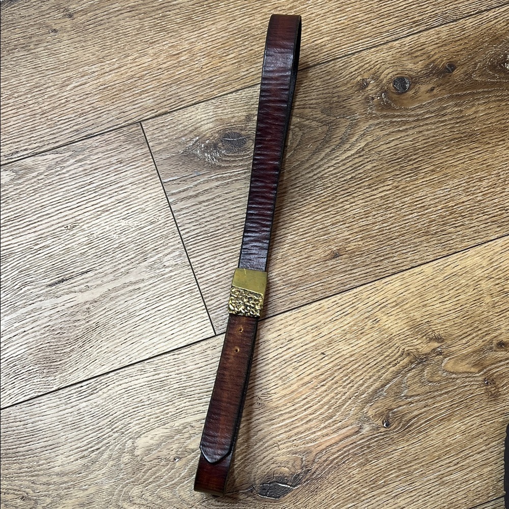 Vintage Leather Belt w/DMB Brass Buckle RTM